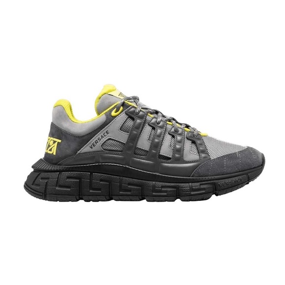 Versace Trigreca Grey & Green Sneakers Men’s EU 40/US 7
